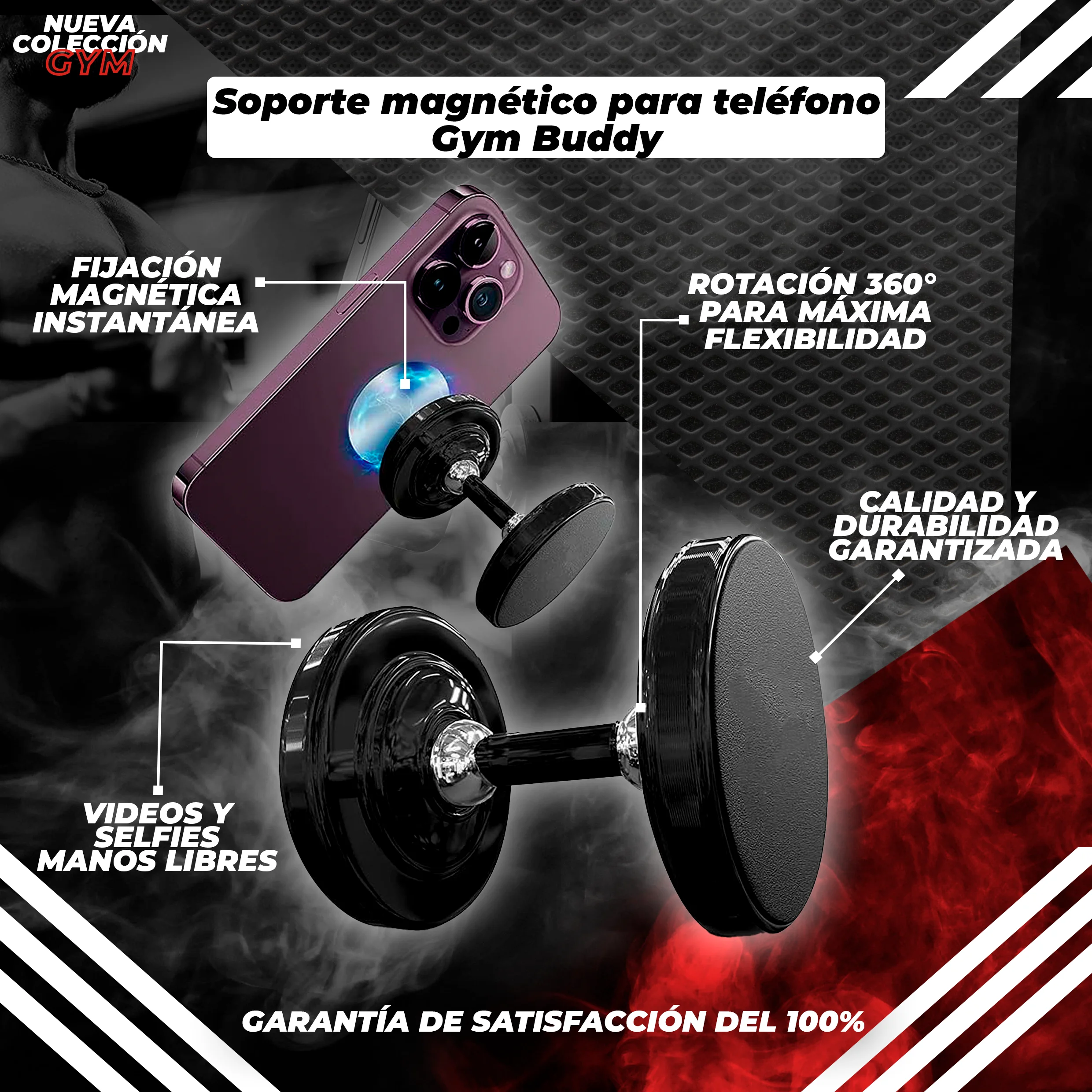 Soporte magnético para teléfono Especial para Gym