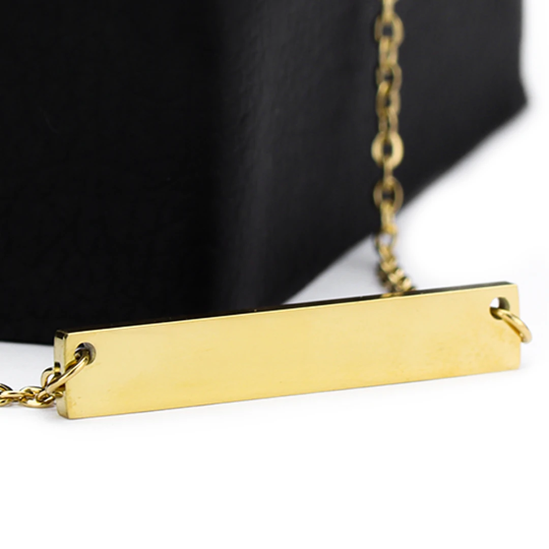 Cadena Placa Horizon Plateada